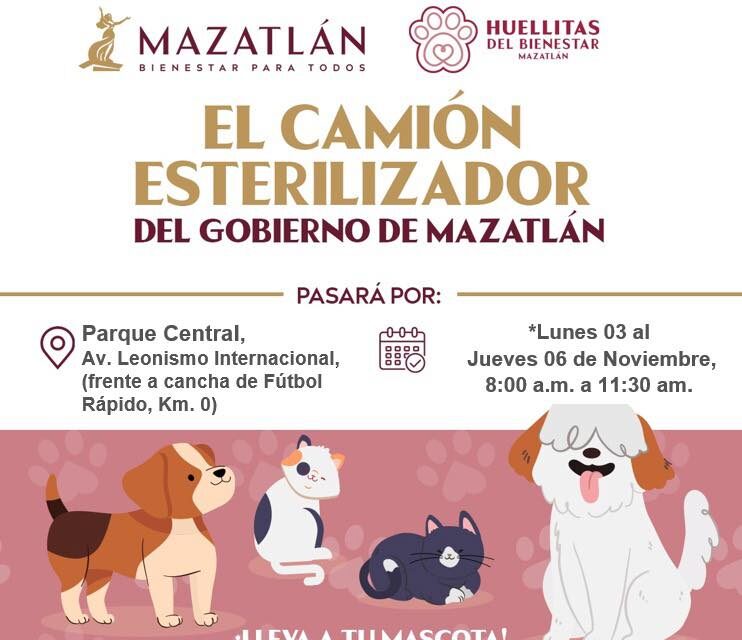 CAMIÓN ESTERILIZADOR LLEGA AL PARQUE CENTRAL