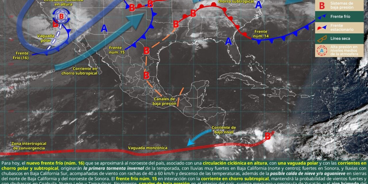 PRONÓSTICO DEL CLIMA PARA HOY 21 DE NOVIEMBRE
