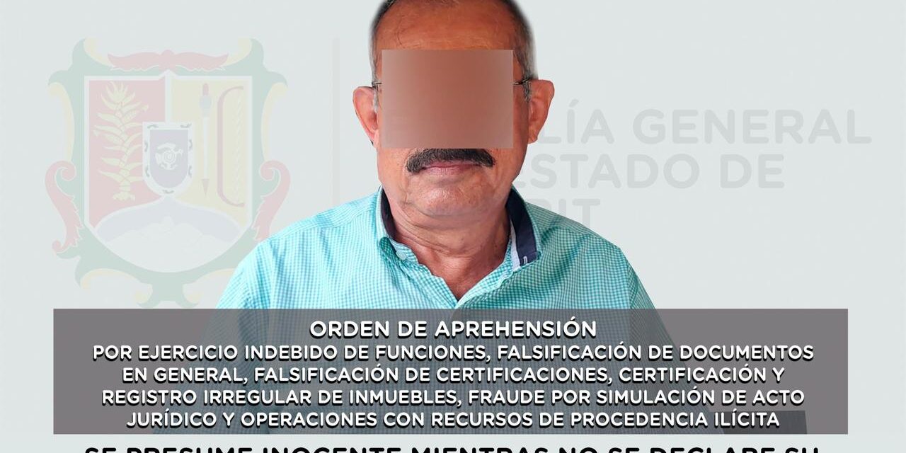 EJECUTA FGEN ORDEN DE APREHENSIÓN POR DIVERSOS DELITOS, EJERCICIO INDEBIDO DE FUNCIONES Y OPERACIONES CON RECURSOS DE PROCEDENCIA ILÍCITA