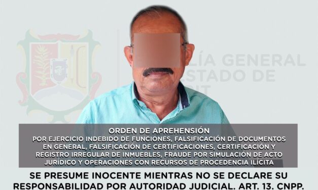 EJECUTA FGEN ORDEN DE APREHENSIÓN POR DIVERSOS DELITOS, EJERCICIO INDEBIDO DE FUNCIONES Y OPERACIONES CON RECURSOS DE PROCEDENCIA ILÍCITA