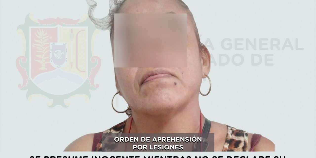 APREHENDIDA EN ACAPONETA POR EL DELITO DE LESIONES