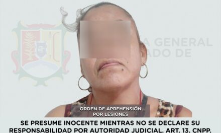 APREHENDIDA EN ACAPONETA POR EL DELITO DE LESIONES