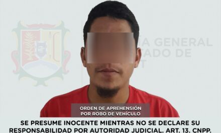 EJECUTA FGEN ORDEN DE APREHENSIÓN POR ROBO DE VEHÍCULO