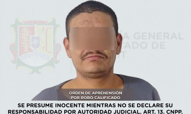 EJECUTA FGEN ORDEN DE APREHENSIÓN POR ROBO CALIFICADO