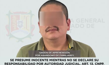 CAPTURADO PRESUNTO RESPONSABLE DE ABANDONO DE FAMILIARES