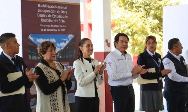 Presidenta Claudia Sheinbaum inaugura obra de reconversión del Centro de Estudios de Bachillerato 9/16 de Zumpango, Edomex