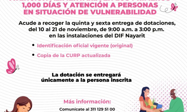 Información importante para las familias beneficiarias