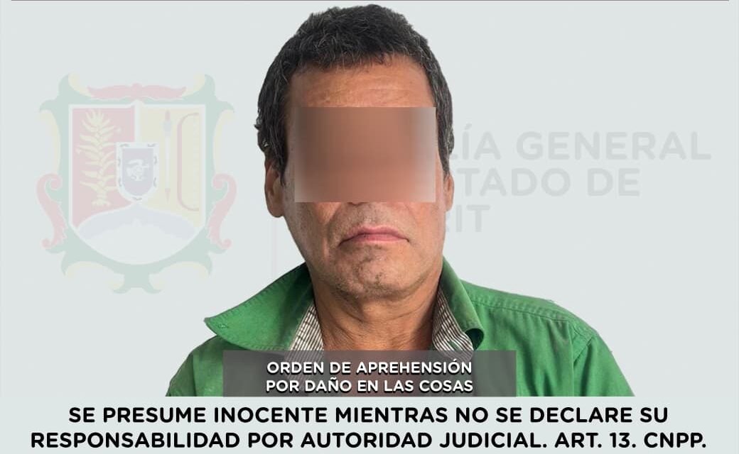 📢 #Boletín | APREHENDIDO EN TEPIC POR EL DELITO DE DAÑO EN LAS COSAS