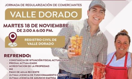 Jornada de Regularización de Comerciantes llegará a Valle Dorado