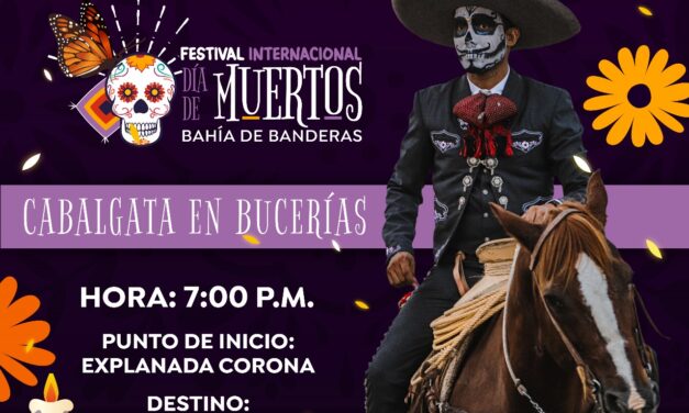 Cabalgata en Bucerías engalana el Festival Internacional de Día de Muertos Bahía de Banderas 2025.