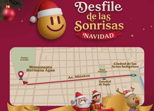 Presentan nueva ruta del Desfile de las Sonrisas Navidad, en Tepic