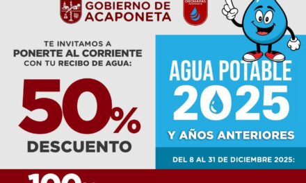 PONTE AL CORRIENTE CON TU RECIBO DE AGUA EN ACAPONETA