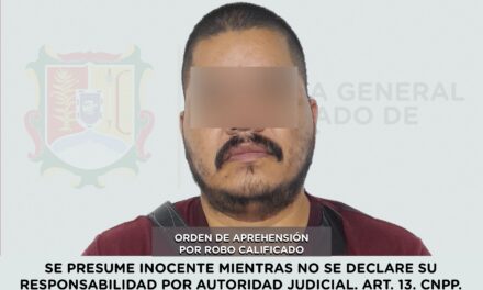 CUMPLIMENTA FISCALÍA ORDEN DE APREHENSIÓN POR ROBO DE VEHÍCULO