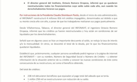 INFONAVIT TERMINA CON CRÉDITOS IMPAGABLES