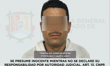 CAPTURADO POR SU PROBABLE PARTICIPACIÓN EN EL DELITO DE ROBO CALIFICADO