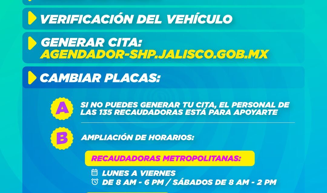 PRÓRROGA PARA RENOVACIÓN GRATUITA DE PLACAS EN JALISCO