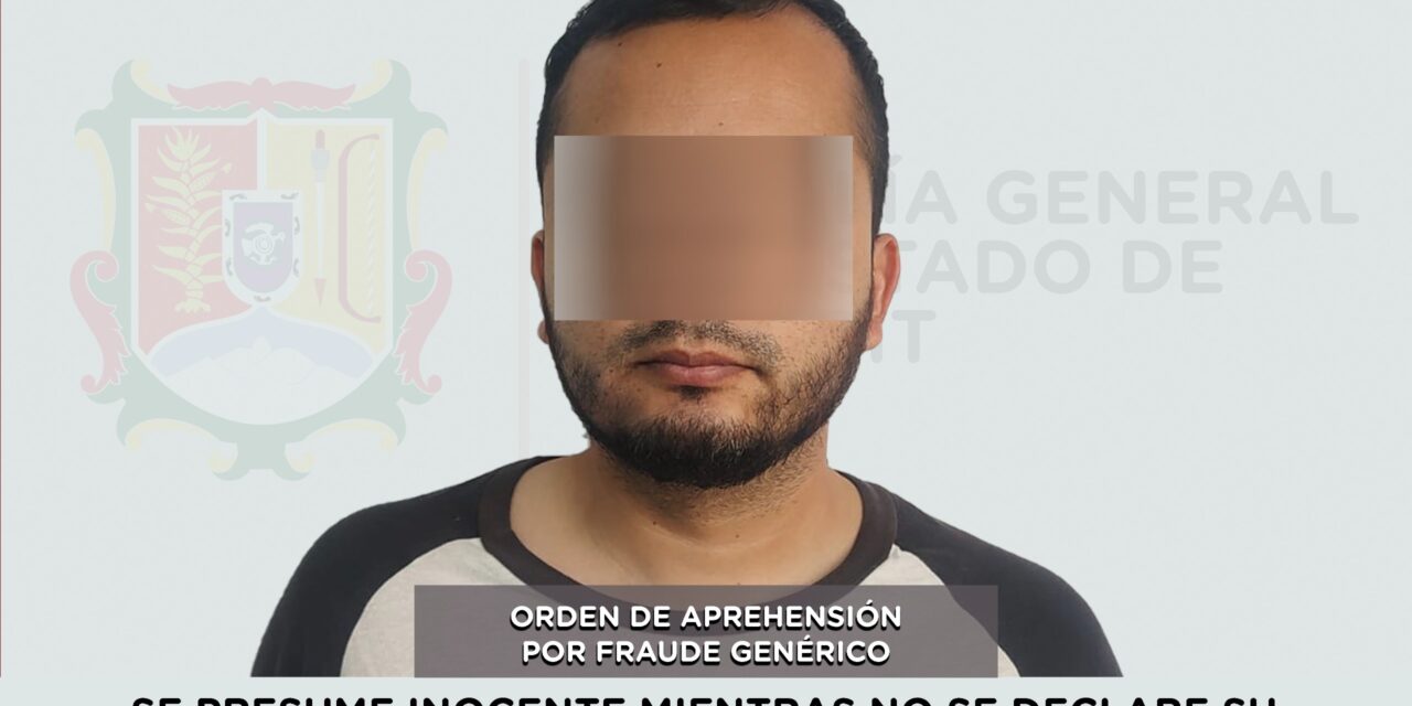 DETENIDO PRESUNTO RESPONSABLE DE FRAUDE GENÉRICO