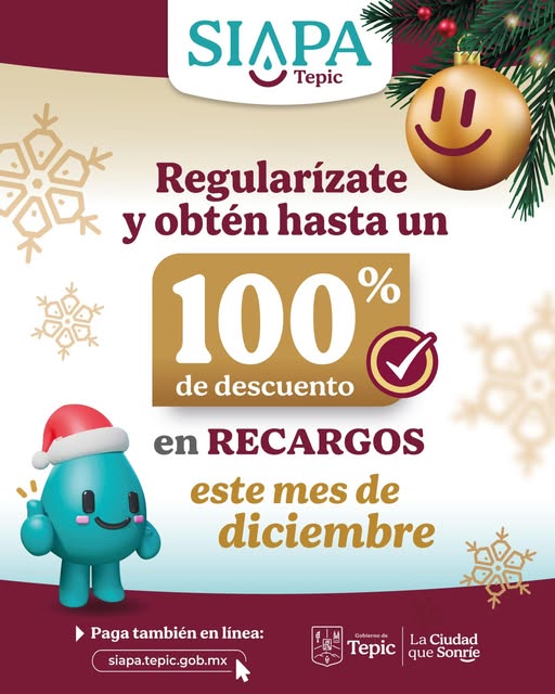 En SIAPA Tepic cerramos el año con grandes beneficios para ti