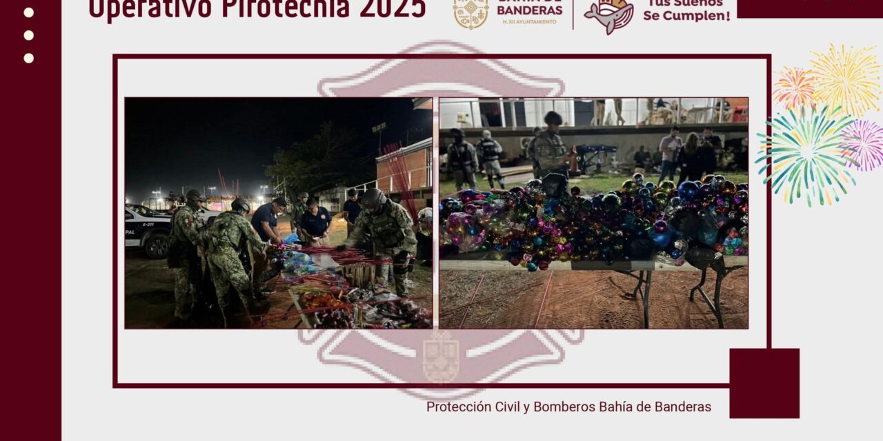 SALDO BLANCO EN USO DE PIROTECNIA EN BAHÍA DE BANDERAS