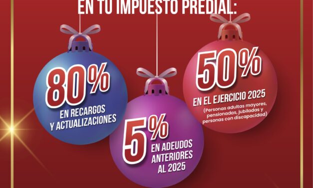 APROVECHA DESCUENTOS DE PREDIAL ESTE DICIEMBRE