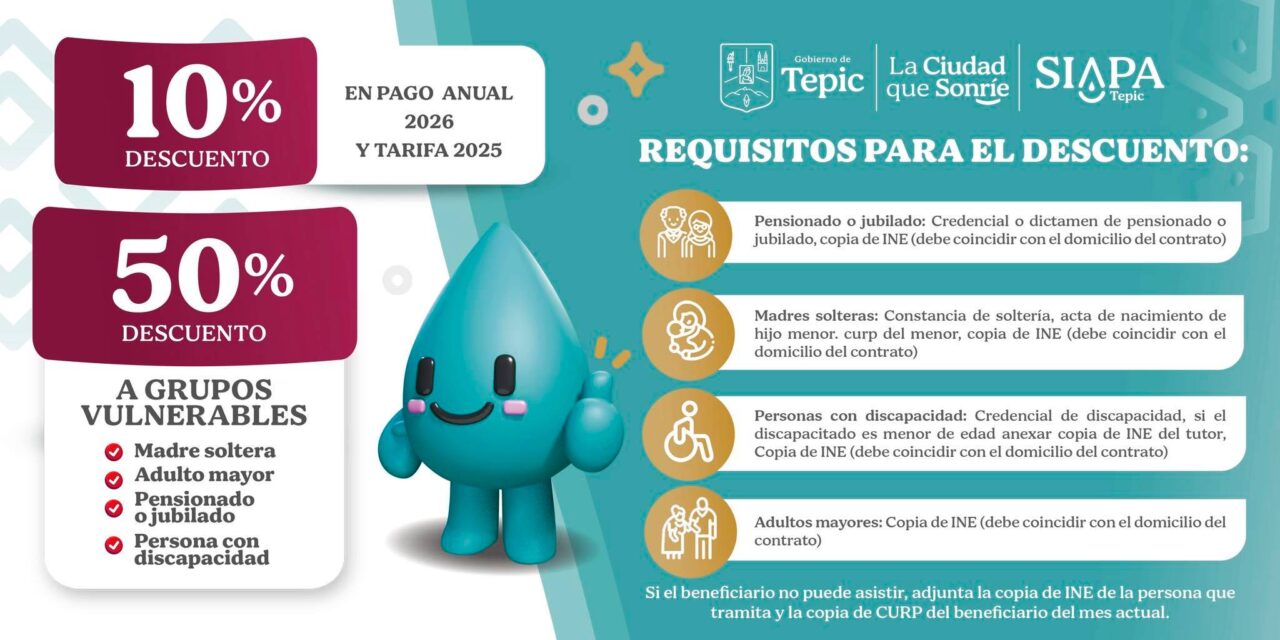 ¡Últimos días de descuentos en SIAPA Tepic!