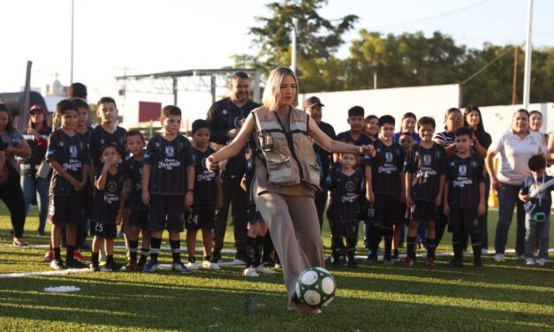 ENTREGAN REHABILITACIÓN DE CANCHA EN LÓPEZ MATEOS