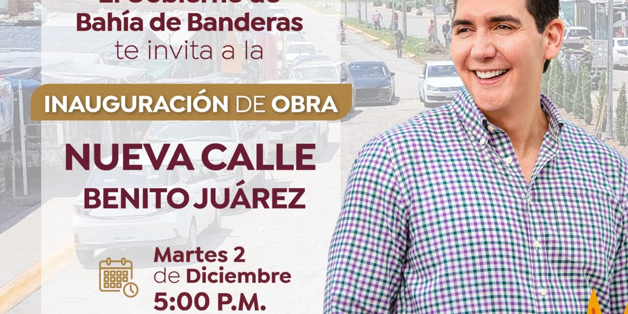 HÉCTOR SANTANA INAUGURA LA CALLE BENITO JUÁREZ EN EL PORVENIR