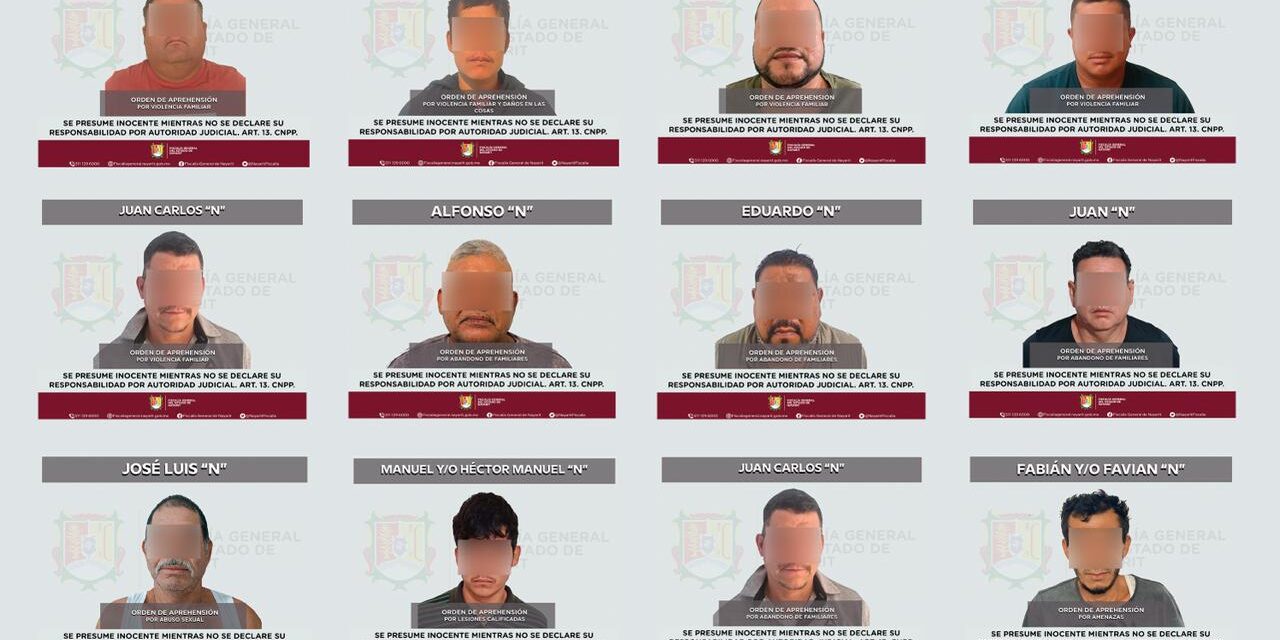 CUMPLIMENTA FISCALÍA DE NAYARIT 12 ÓRDENES DE APREHENSIÓN POR DELITOS EN AGRAVIO DE MUJERES