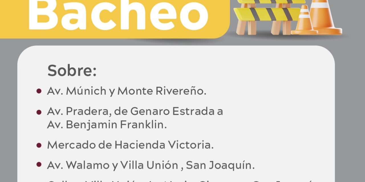 BRIGADAS DE BACHEO ACTIVAS HOY EN LA CIUDAD