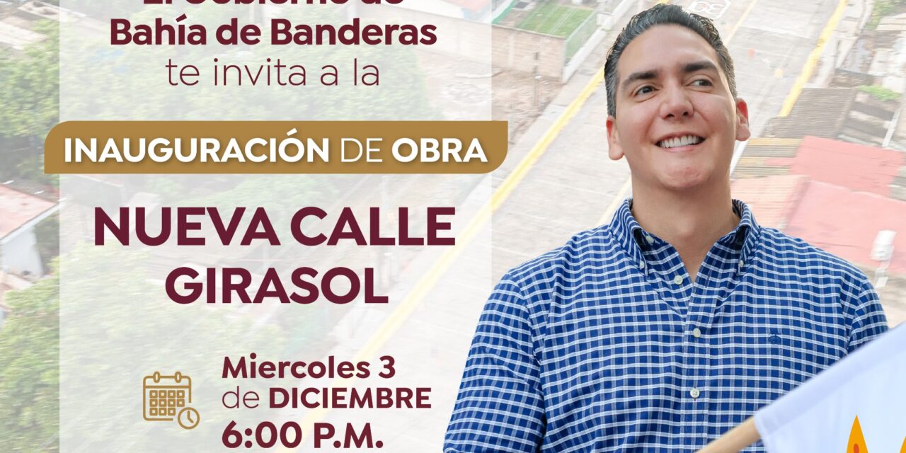HÉCTOR SANTANA INAUGURA HOY LA CALLE GIRASOL EN BUCERÍAS