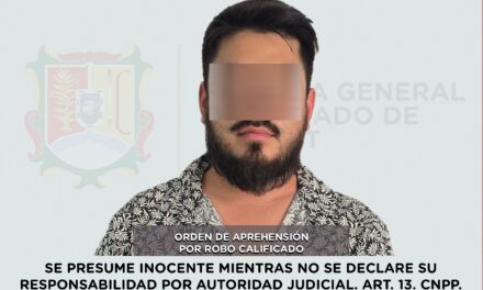 DETENIDO PRESUNTO RESPONSABLE DE ROBO CALIFICADO