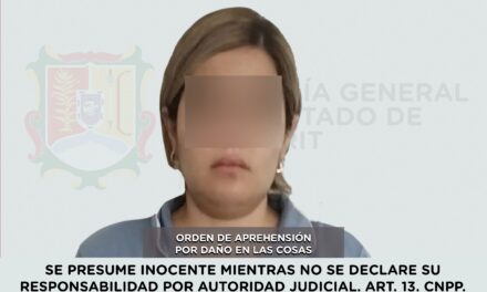 CAPTURADA EN SANTIAGO IXCUINTLA POR DAÑO EN LAS COSAS