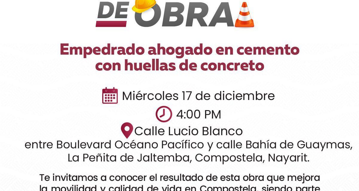 COMPOSTELA AVANZA CON OBRAS QUE TRANSFORMAN VIDAS