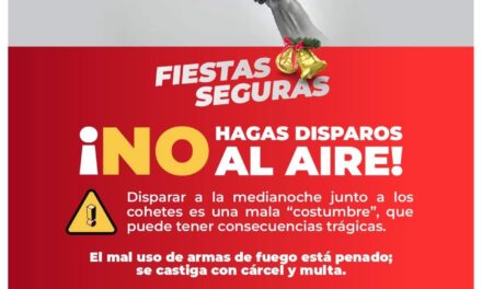 FIESTAS SEGURAS: NO DISPAROS AL AIRE