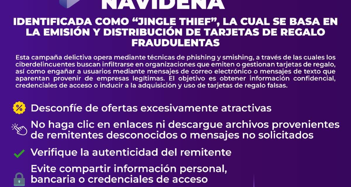 ALERTA POR CIBERESTAFA NAVIDEÑA