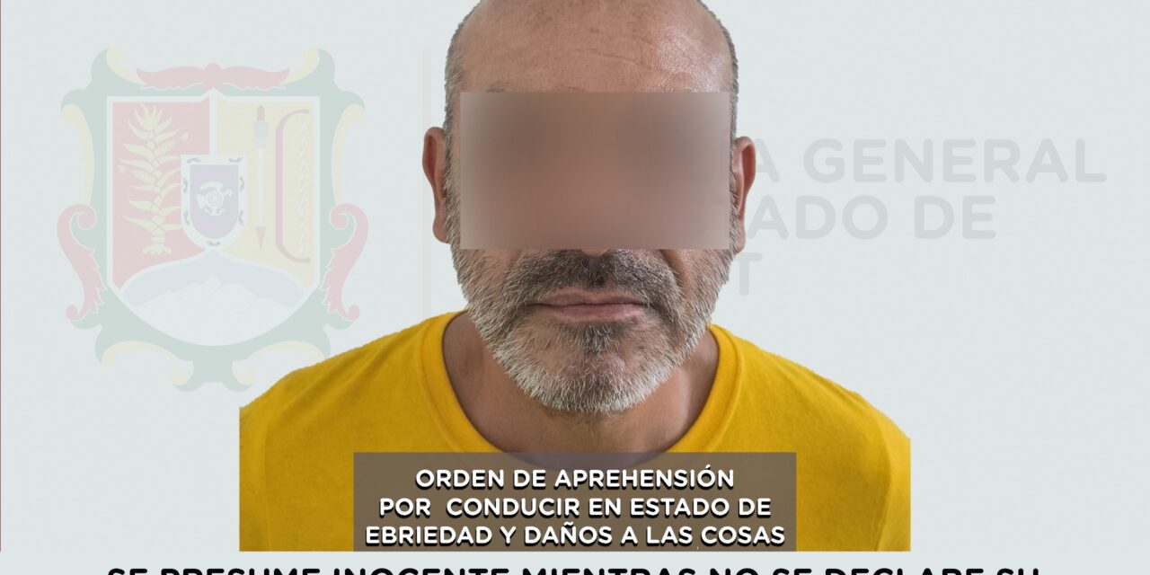 DETENIDO EN BAHÍA DE BANDERAS POR CONDUCIR EN ESTADO DE EBRIEDAD Y DAÑO EN LAS COSAS