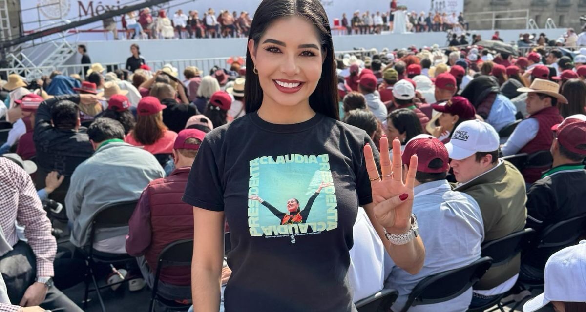 Acompaña Geraldine a Claudia Sheinbaum a celebrar siete años de Transformación