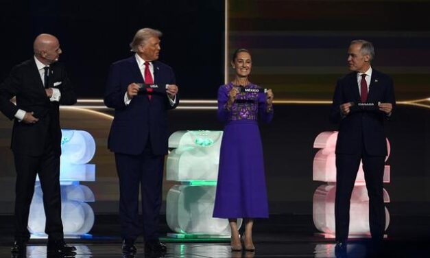Presidenta Claudia Sheinbaum Pardo en sorteo FIFA 2026
