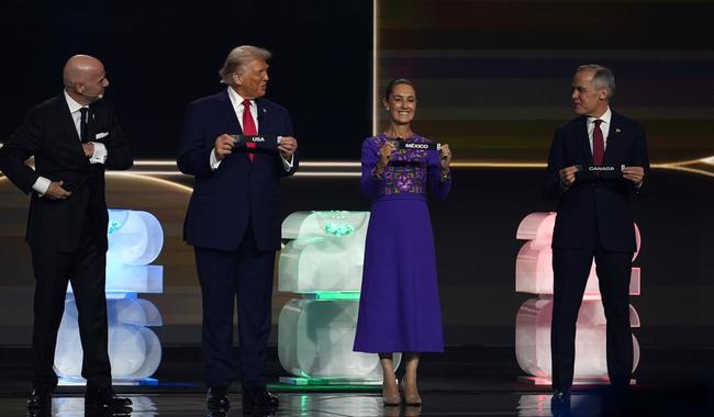 Presidenta Claudia Sheinbaum Pardo en sorteo FIFA 2026
