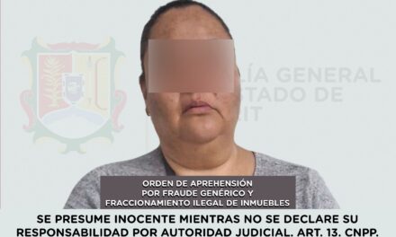 DETENIDA POR FRAUDE GENÉRICO Y FRACCIONAMIENTO ILEGAL DE INMUEBLES