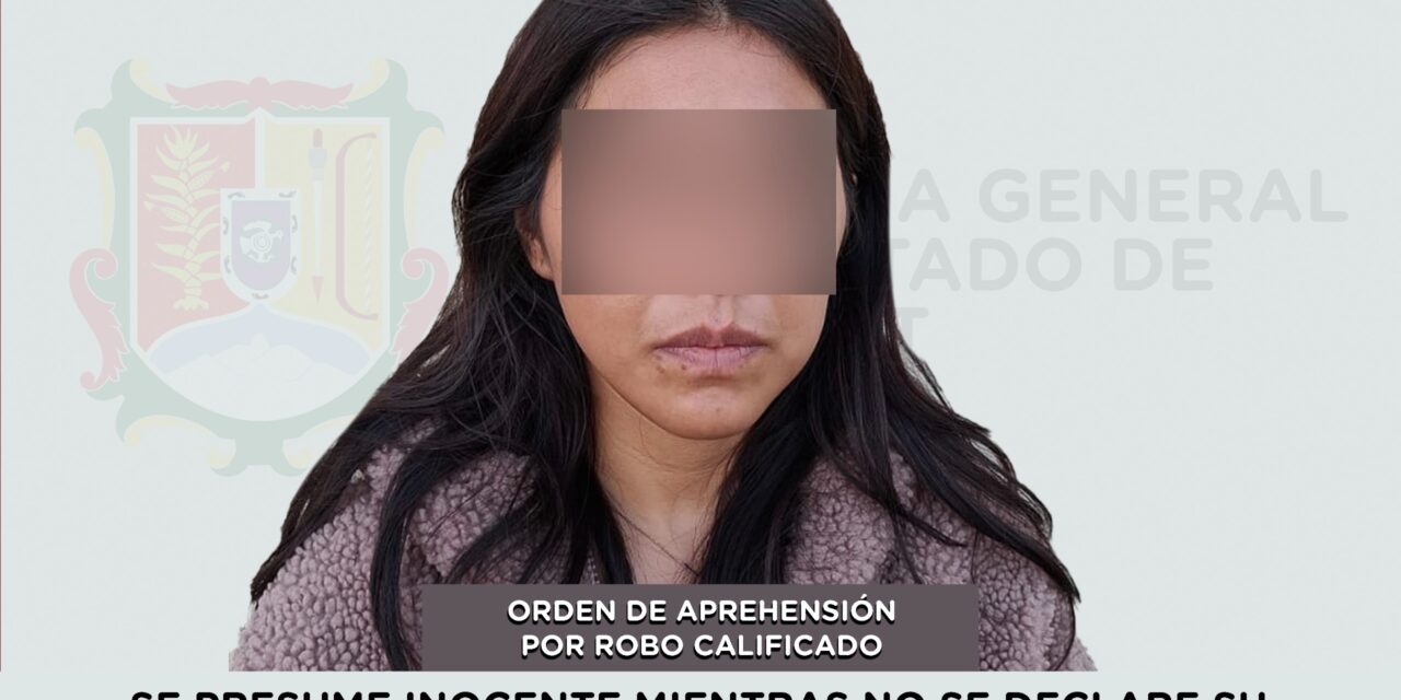 APREHENDIDA PROBABLE RESPONSABLE DE ROBO CALIFICADO