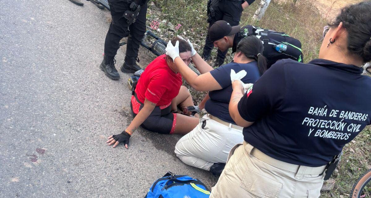 ATIENDEN ACCIDENTE DE CICLISTA EN VALLE–SAN JUAN