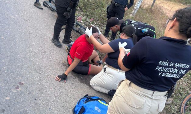 ATIENDEN ACCIDENTE DE CICLISTA EN VALLE–SAN JUAN