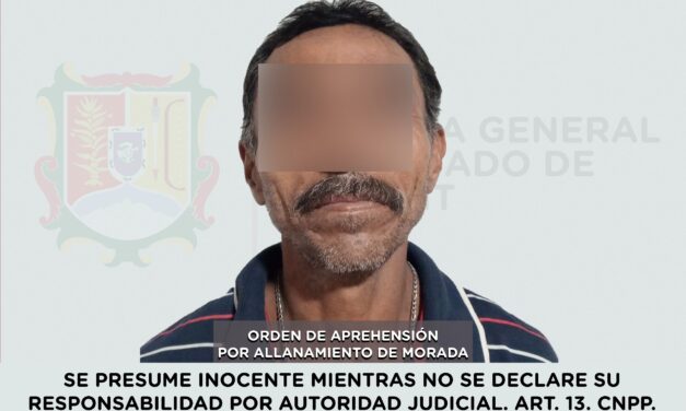 📢 #Boletín | DETENIDO EN SANTIAGO IXCUINTLA POR ALLANAMIENTO DE MORADA