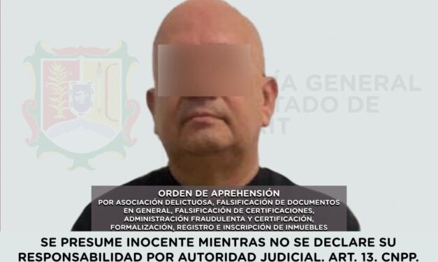 EJECUTA FISCALÍA DE NAYARIT ORDEN DE APREHENSIÓN CONTRA NOTARIO PÚBLICO