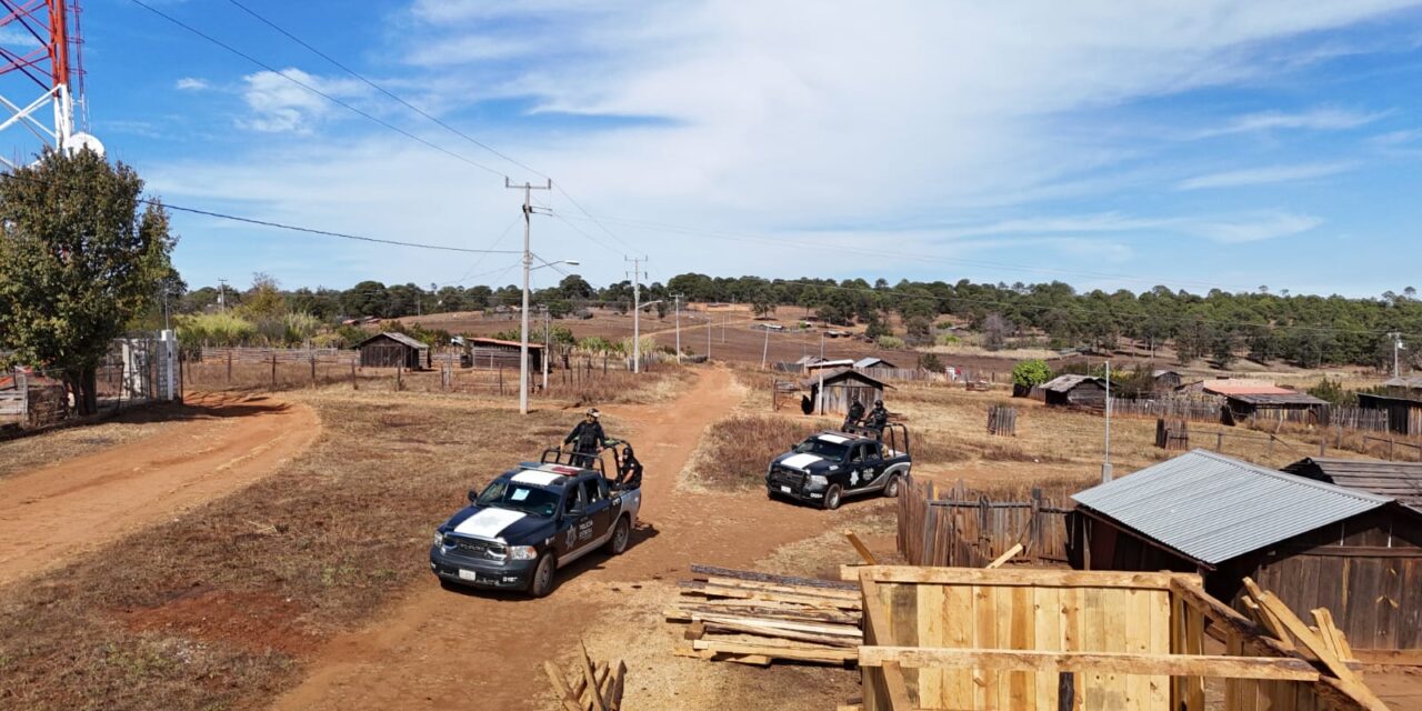 Mantiene SSPC seguridad y vigilancia en zonas serranas de la entidad
