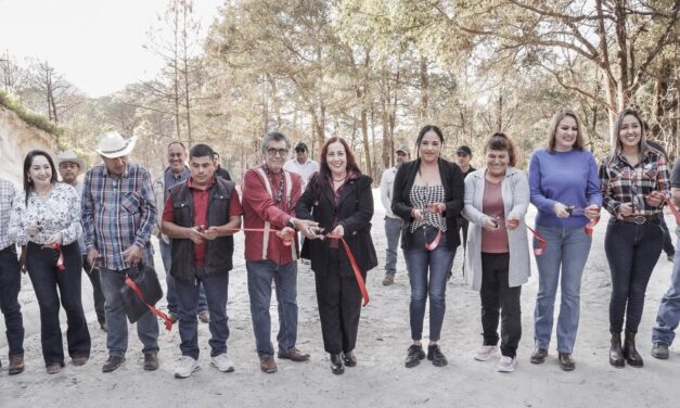 Entregan obra de empedrado en el camino a El Malinal
