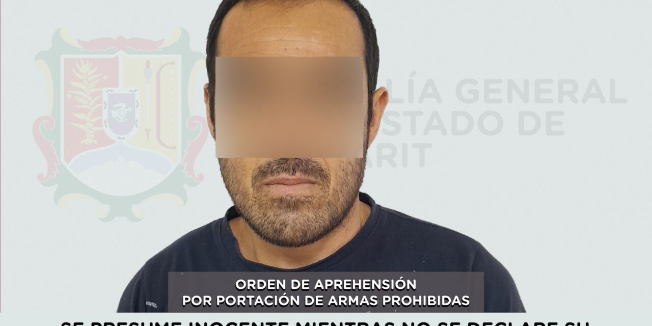 APREHENDIDO EN XALISCO POR EL DELITO DE PORTACIÓN DE ARMA PROHIBIDA