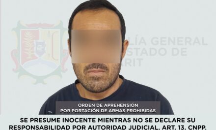 APREHENDIDO EN XALISCO POR EL DELITO DE PORTACIÓN DE ARMA PROHIBIDA