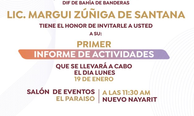 Margui Zúñiga de Santana presentará su Primer Informe de Actividades al frente del DIF Bahía de Banderas